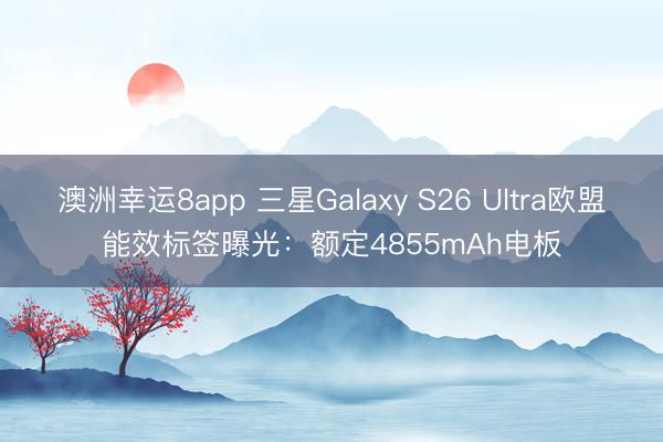 澳洲幸運(yùn)8app 三星Galaxy S26 Ultra歐盟能效標(biāo)簽曝光：額定4855mAh電板